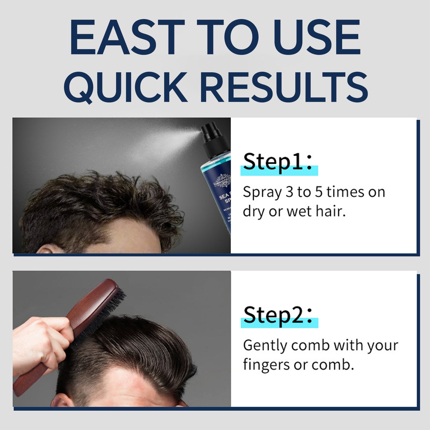 8.8 FL OZ Sea Salt Spray for Hair Men Hair Texturizing Sea Salt Spray for Men