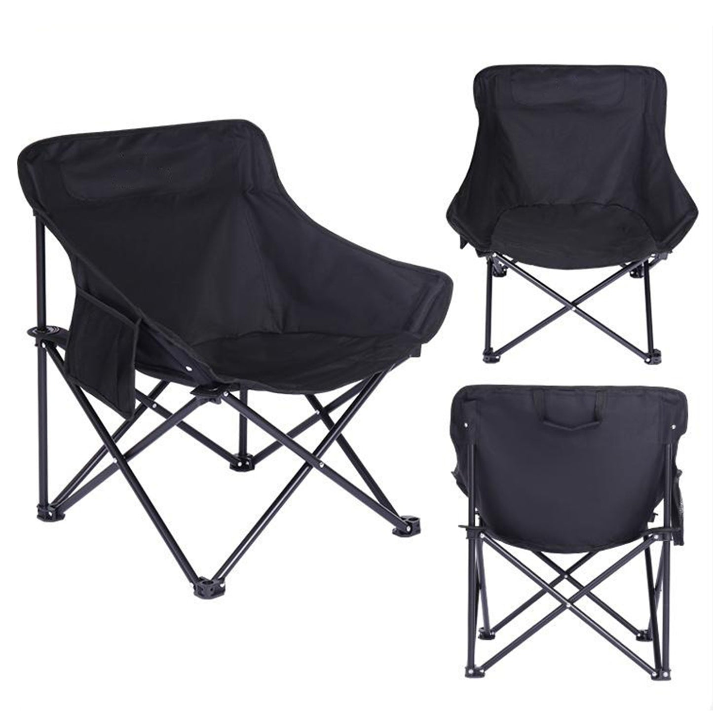 Foldable Camping Chair Oversized Oxford Fabric Moon Chairs Folding Camping Chairs