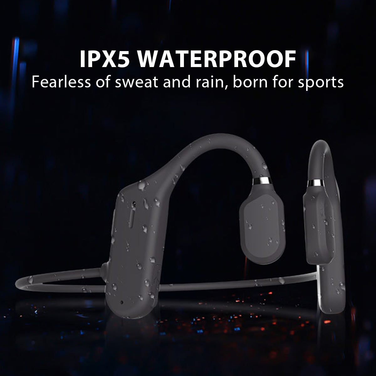 Wireless Bluetooth 5.0 Open Ear Headphones Waterproof Sports Headphones for Workout, Running, Hiking, Cycling, Swimming and More Activities