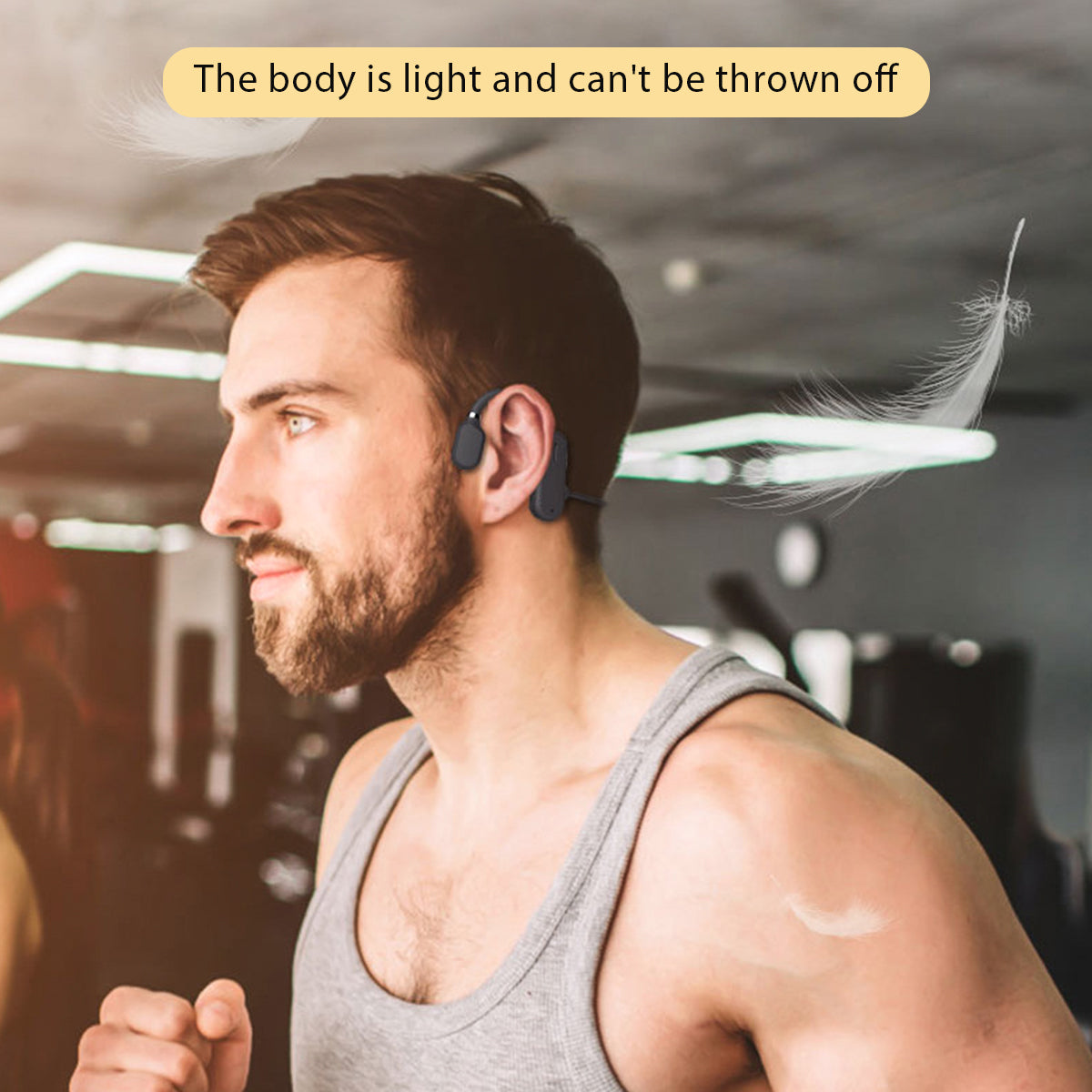 Wireless Bluetooth 5.0 Open Ear Headphones Waterproof Sports Headphones for Workout, Running, Hiking, Cycling, Swimming and More Activities