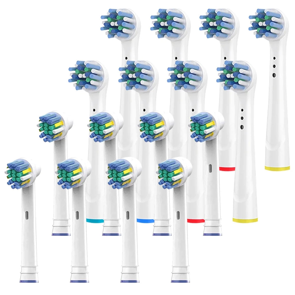 WM-GENKENT Replacement Toothbrush Brush Heads Set for Oral-B - 16 Pcs, Christmas Gifts