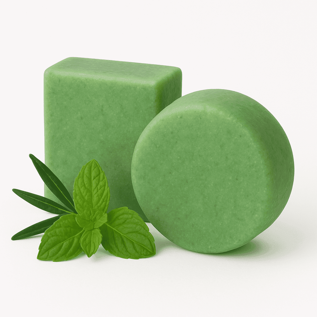 WM-SAISZE Tea Tree & Mint Shampoo & Conditioner Soap Set, 2 Pcs Handmade Natural Shampoo & Conditioner Bar for Hair Anti-Dandruff, Revitalizing & Clarifying