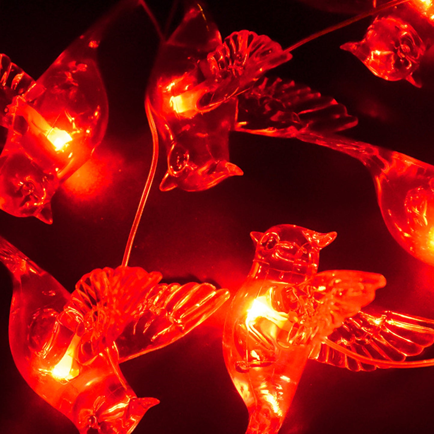 SolarEra Outdoor Wind Chimes Solar Wind Chimes Lights Solar Powered Red Bird Waterproof Changing Color Red Bird Solar Lights