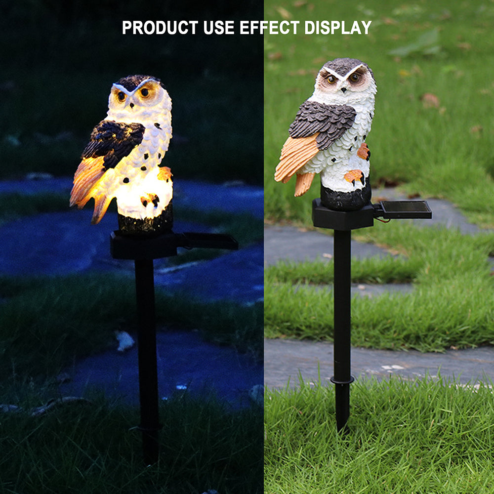 LED Garden Owl Solar Lights Patio Yard Lawn Waterproof Stake Lamp Party Decor