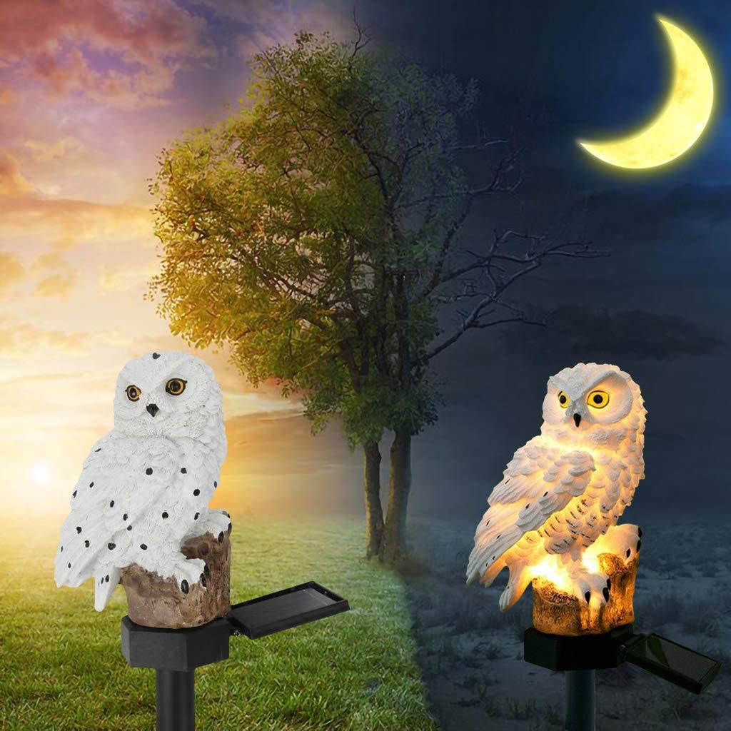 LED Garden Owl Solar Lights Patio Yard Lawn Waterproof Stake Lamp Party Decor