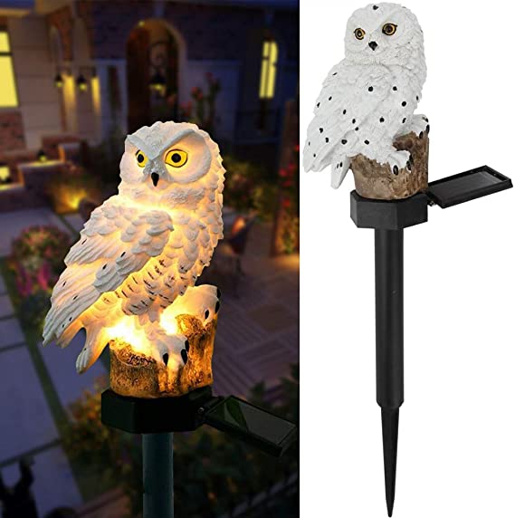 Owl Solar Lights for Halloween Decoration Outdoor Waterproof Stake Lamp for Halloween Decor