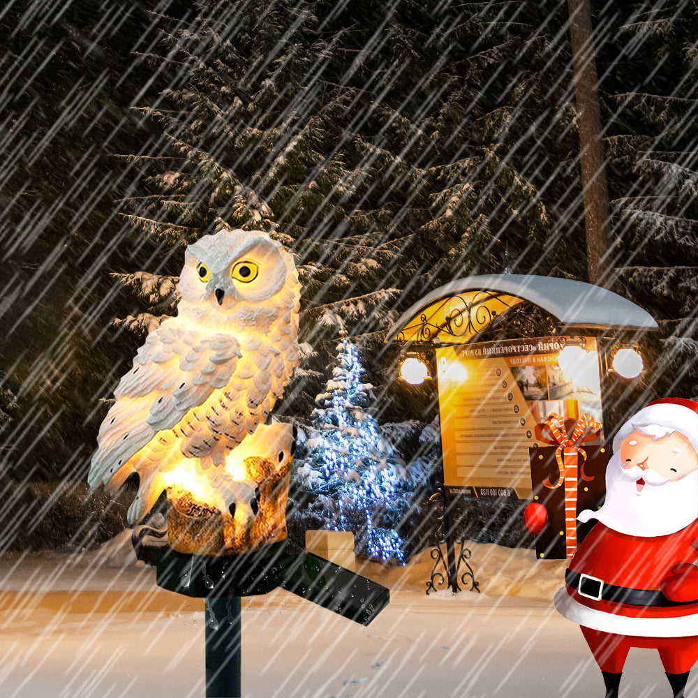 Owl Solar Lights for Halloween Decoration Outdoor Waterproof Stake Lamp for Halloween Decor