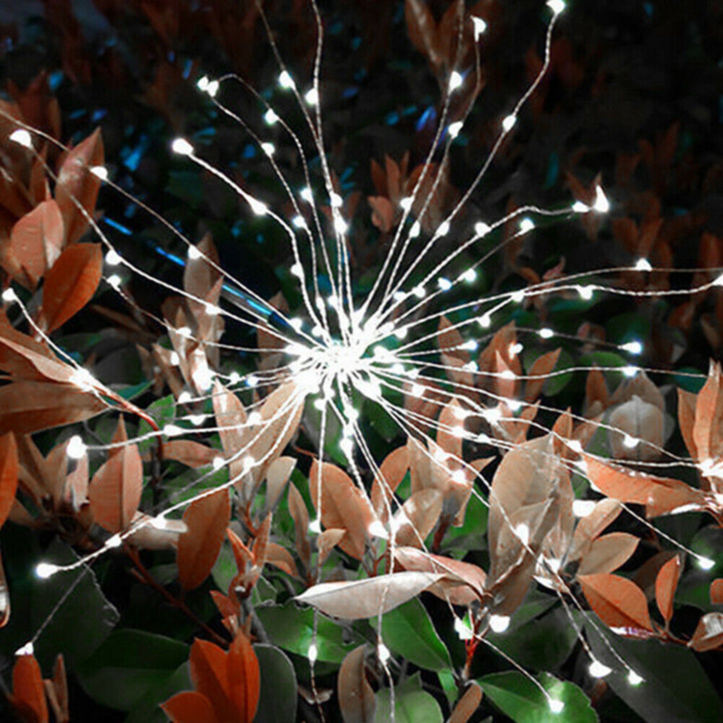 OriginalSourcing 2 Pack Outdoor Solar Garden Light Firework Lights 120 LED Waterproof Garden Decor Lights for Patio Multicolor, Christmas Day Outdoor Decor