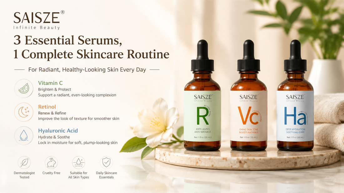 The Power of Layering: How Vitamin C, Retinol, and Hyaluronic Acid Work Together in Your Skincare Routine