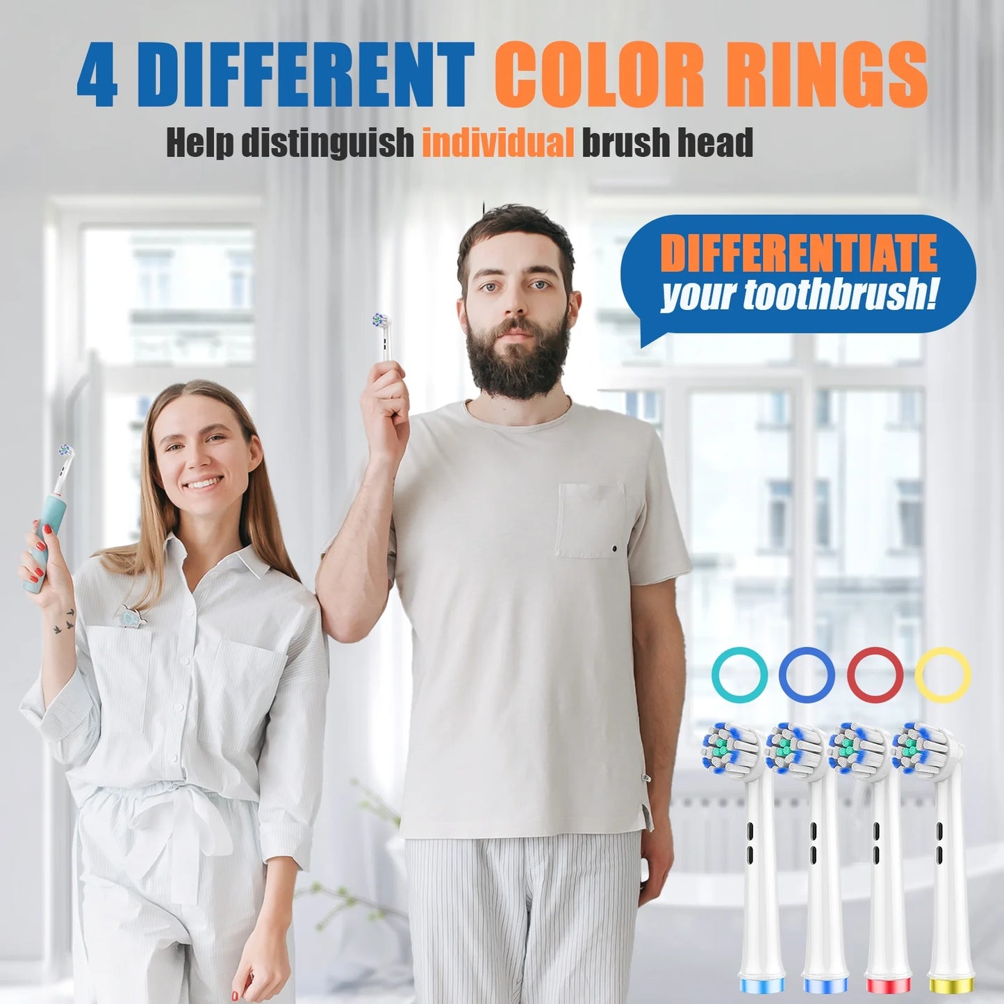 Replacement Toothbrush Heads Compatible with Oral B, Professional Electric Toothbrush Heads