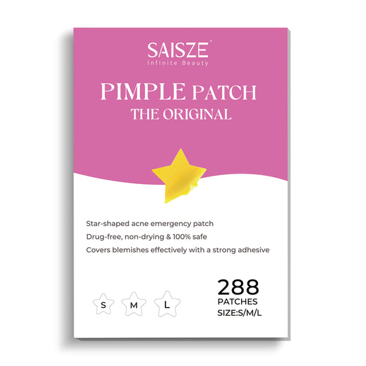 SAISZE Hydrocolloid Acne Patches, Invisible & Fast-Absorbing (2 Sizes, 288 Count)