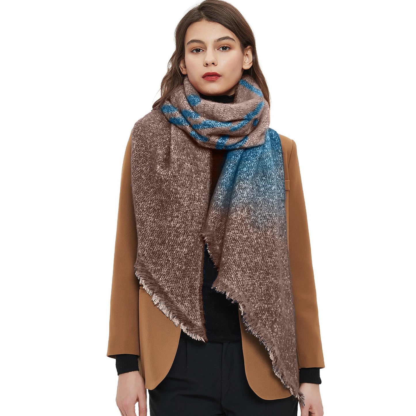 Women's Fall Winter Scarf Classic Scarf Warm Soft Chunky Large Blanket Wrap Shawl Scarves