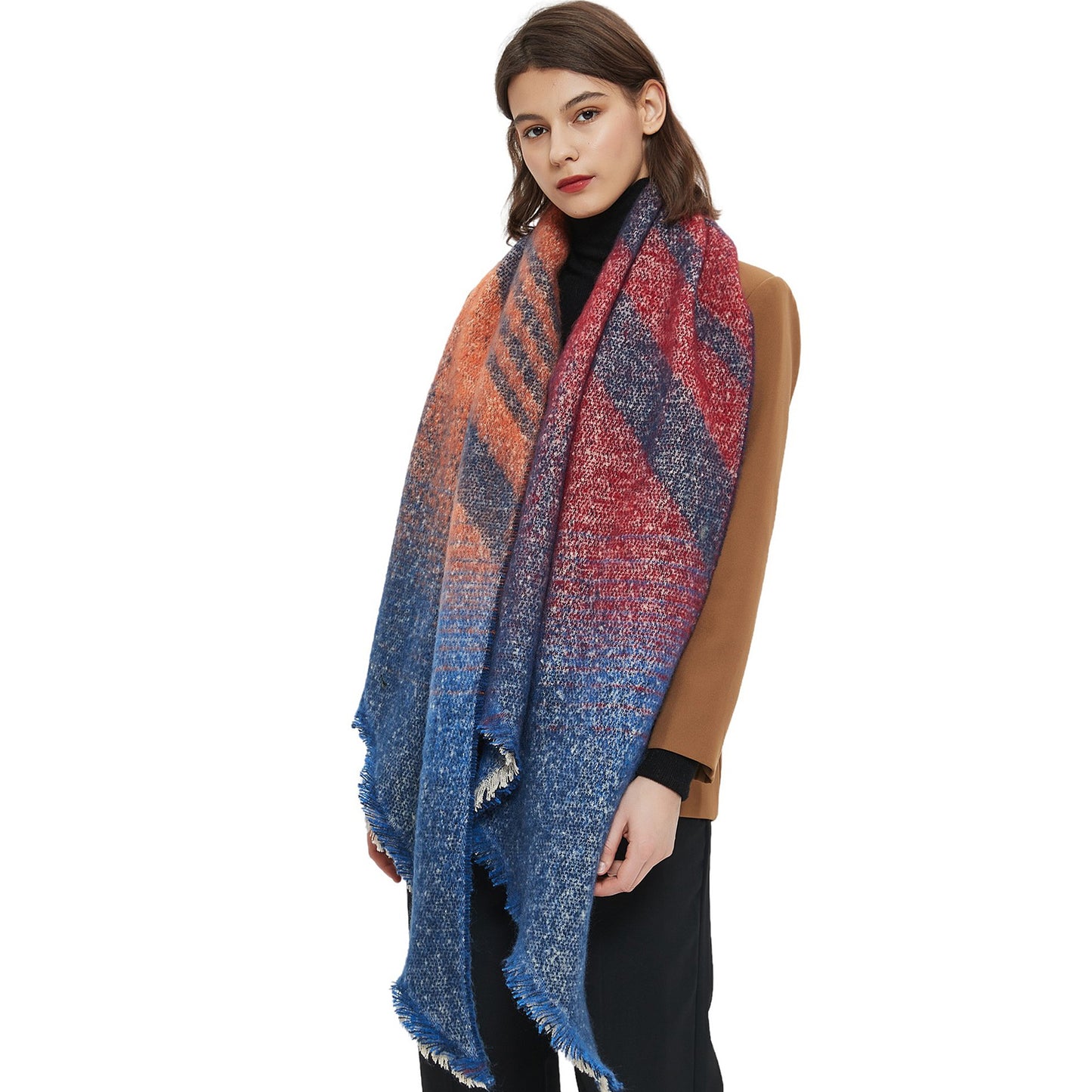 Women's Fall Winter Scarf Classic Scarf Warm Soft Chunky Large Blanket Wrap Shawl Scarves