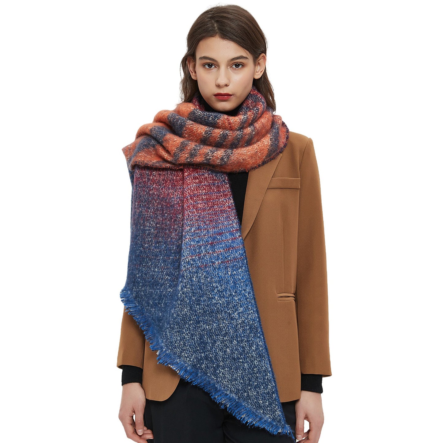 Women's Fall Winter Scarf Classic Scarf Warm Soft Chunky Large Blanket Wrap Shawl Scarves