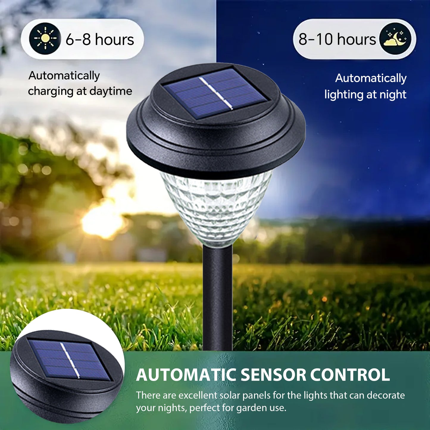 6/12Pcs  Solar Pathway Lights Waterproof Dynamic Pattern Landscape Light for Patio Garden Lawn