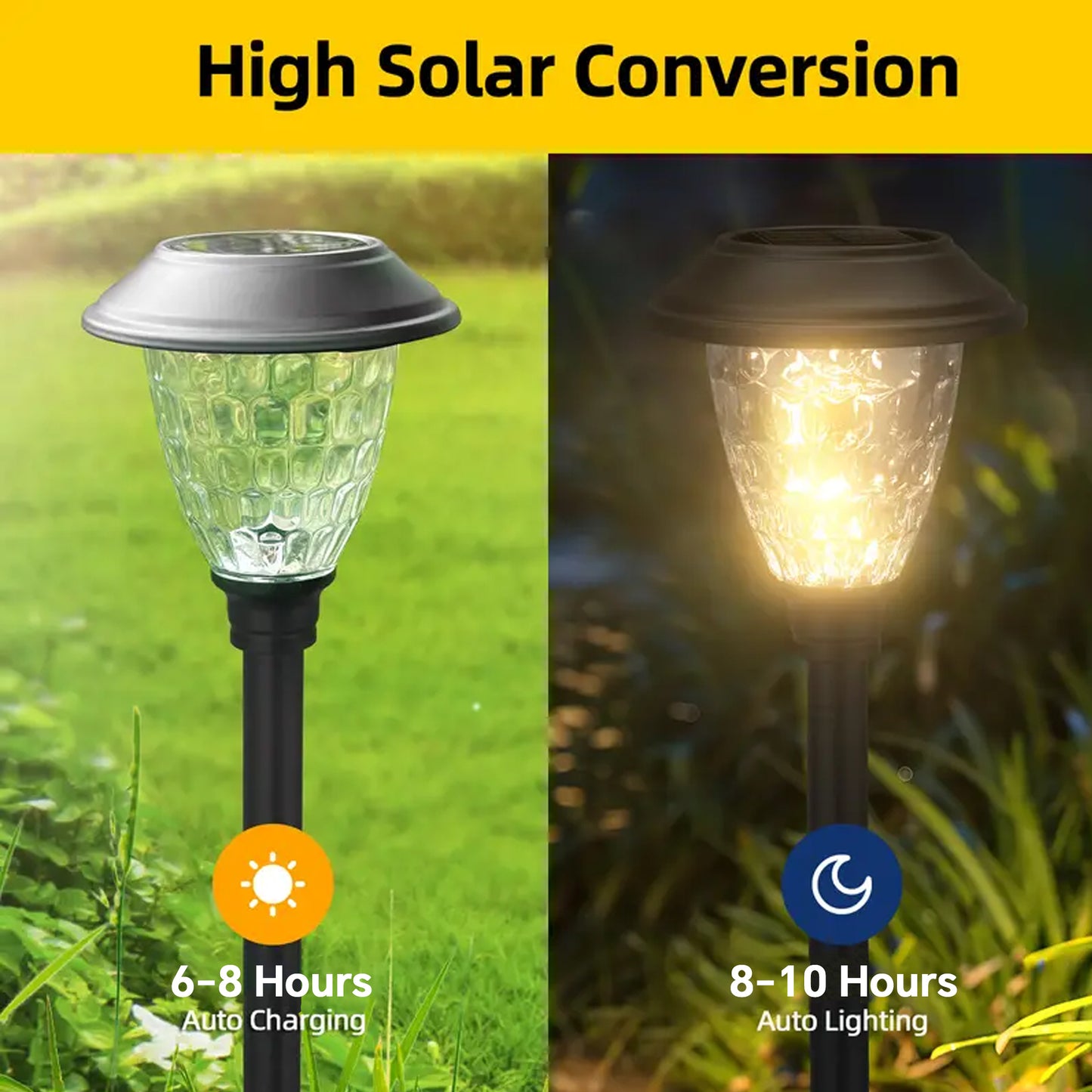 6/12Pcs  Solar Pathway Lights Waterproof Dynamic Pattern Landscape Light for Patio Garden Lawn