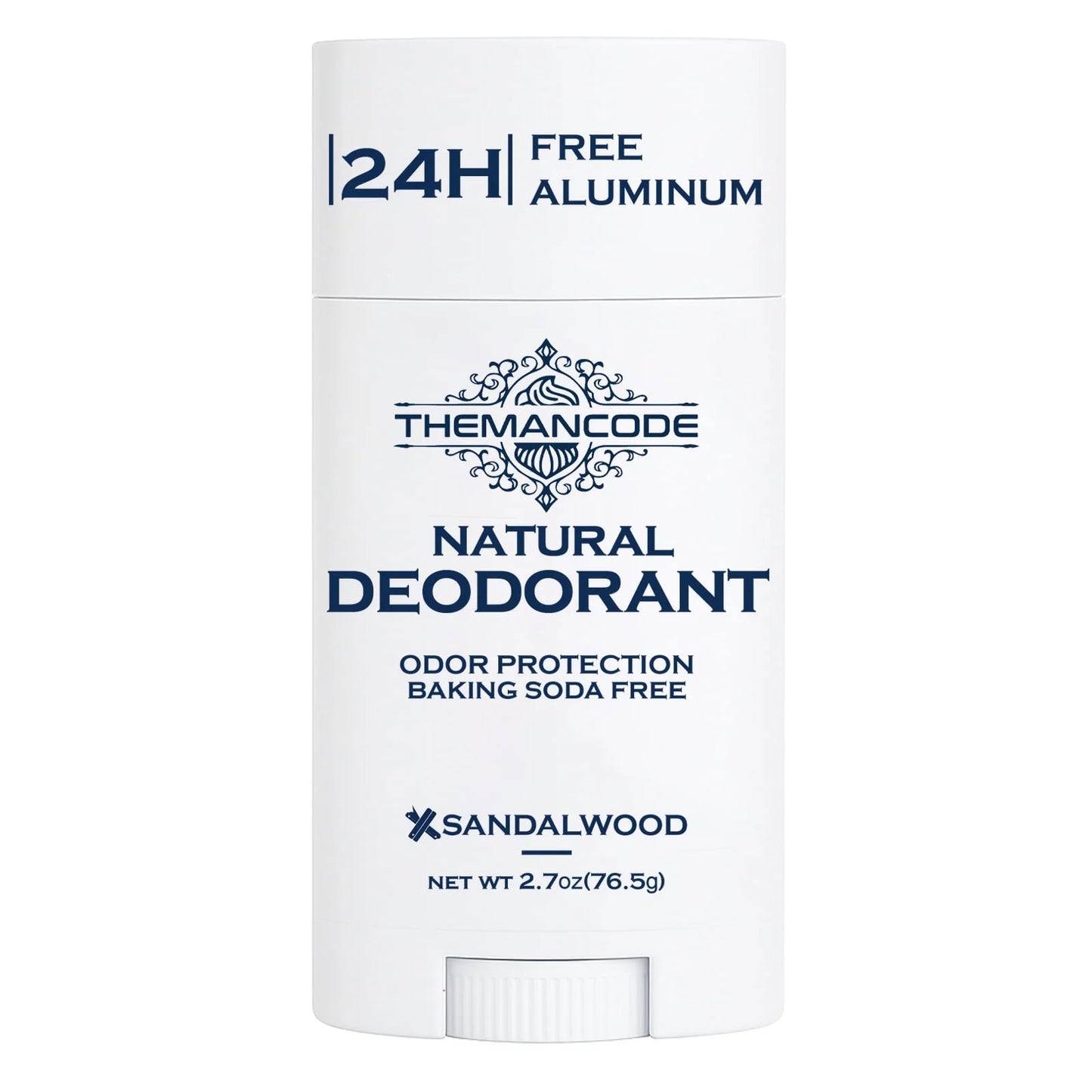 THEMANCODE Deodorant for Women & Men, Aluminum-Free Invisible Solid Stick, Citrus Scent & 24 Hour Long Lasting, 2.7 oz