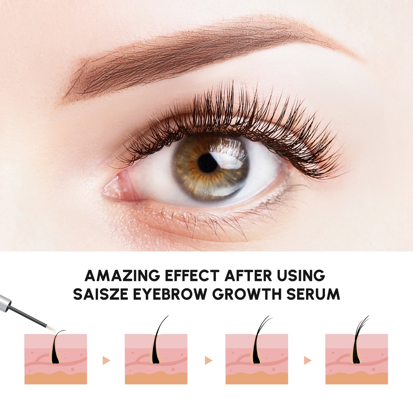 1 Pcs Biotin Eyelash Serum Lash Boost Serum for Longer, Fuller and Thicker Lashes