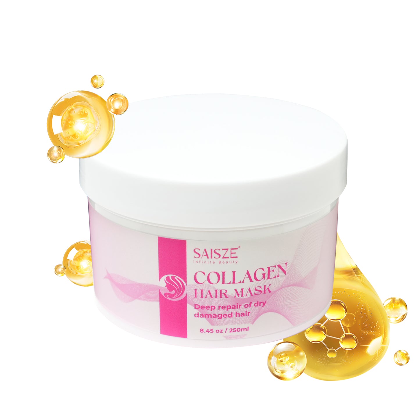 SAISZE Collagen & Argan Oil Hair Mask, Deep Repair Conditioning(8.45oz)