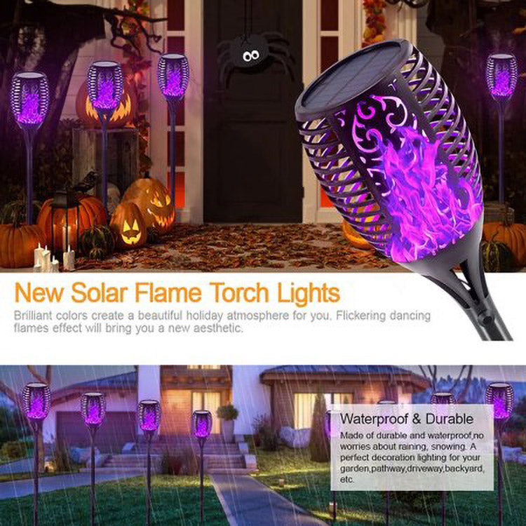 4 Pack Solar Lights Outdoor Solar 12 Led Torch Flickering Flame Lights