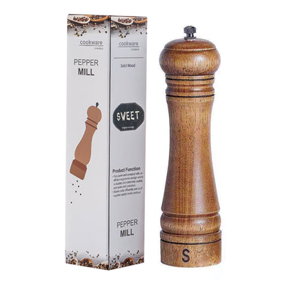 Cooking Salt and Pepper Grinder Hand Movement Wood Pepper Mill Kitchen Tool