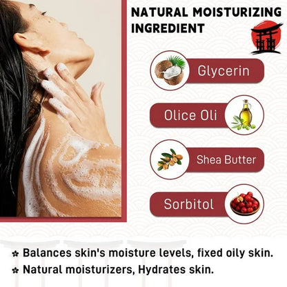 65g × 3 Bars Kojic Acid Soap Dark Spot Reduce Soap Bars with Vitamin C Retinol Collagen, Turmeric