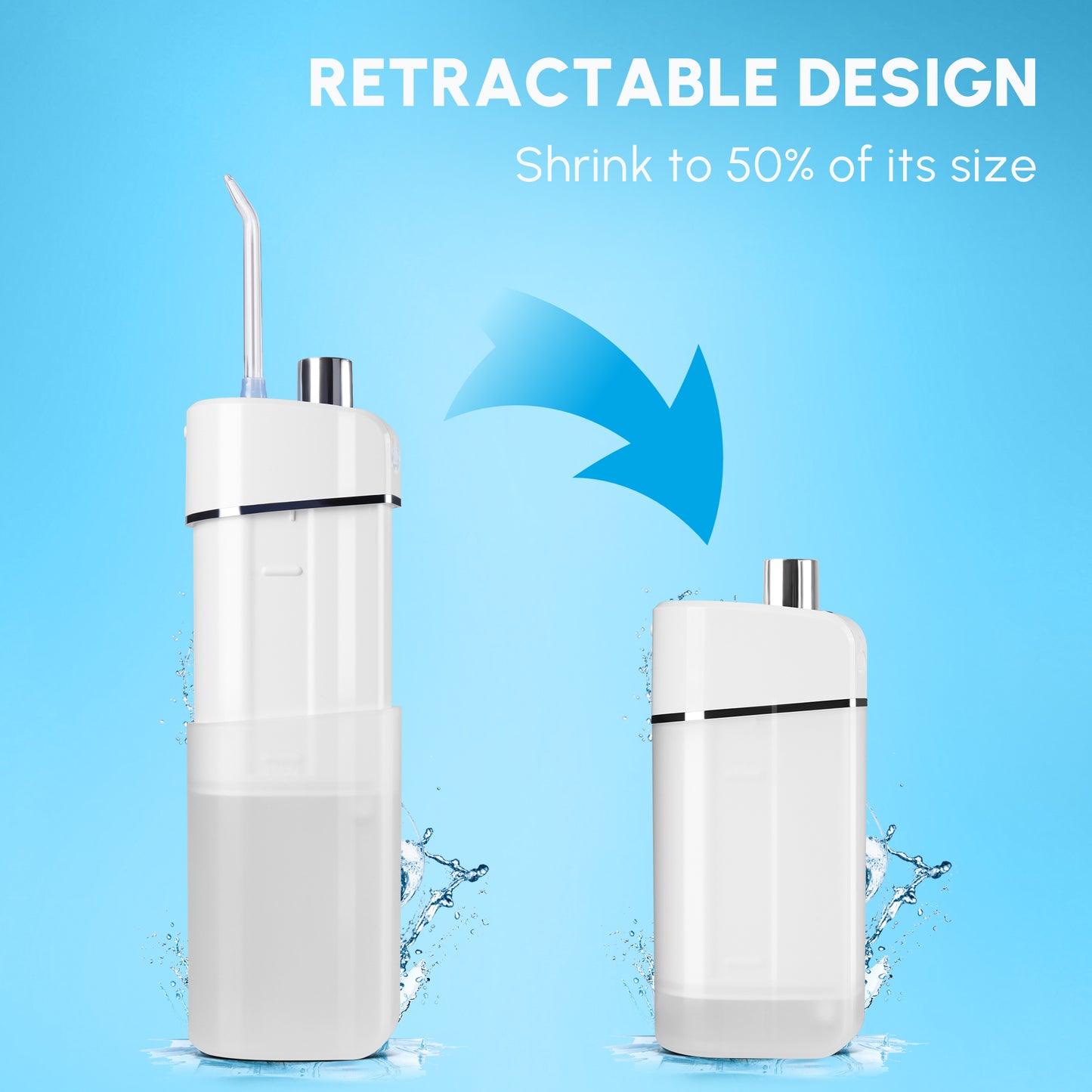 Cordless Water Flosser for Teeth, Portable Rechargeable Oral Irrigator for Home Travel