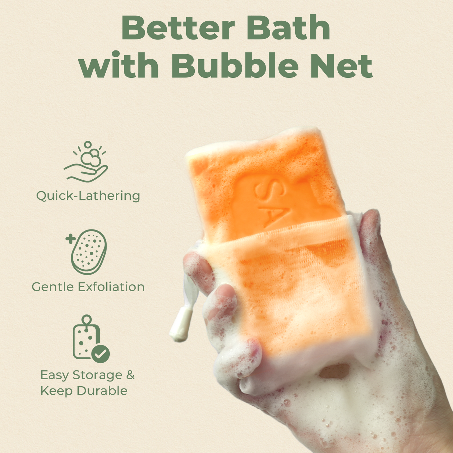 SAISZE Kojic Acid Soap Bar, Turmeric Kojic Acid Soap Bar for Face & Body witn Vitamin C, Retinol for All Skin Types, 4 oz × 2 Bars