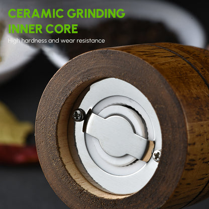 Cooking Salt and Pepper Grinder Hand Movement Wood Pepper Mill Kitchen Tool