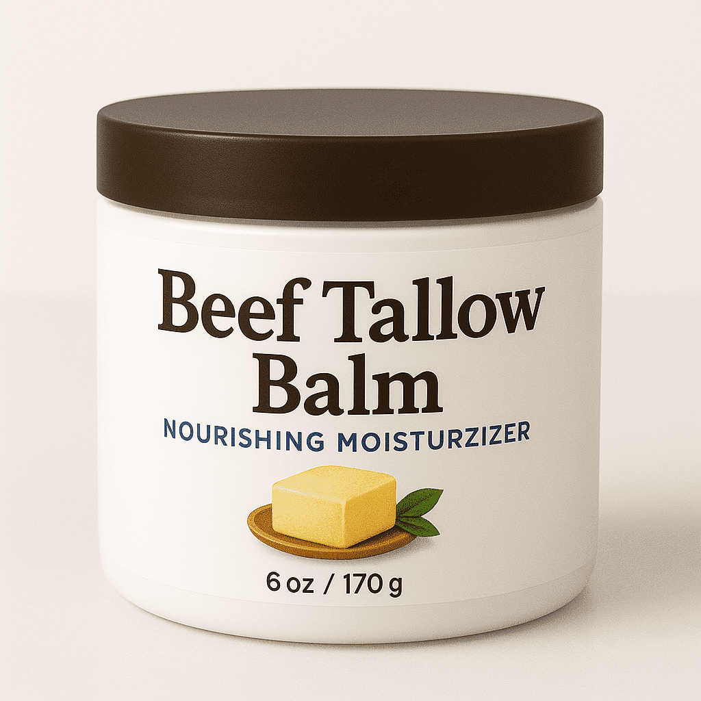 WM-SAISZE Tallow Balm for Skin, 100% Grass-Fed Beef Tallow Balm for Body & Face Moisturizer with Olive Oil for All Skin Types, 4 Oz
