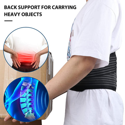 Breathable Mesh Lumbar Support Belt with 6 Stays for Men Women Protect Your Lower Back