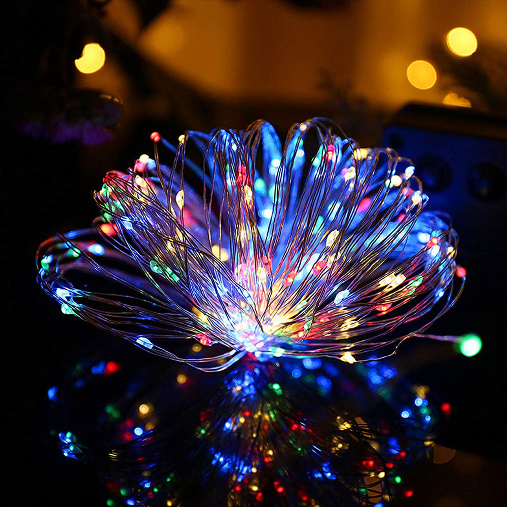 2 Pcs LED String Lights 65.6Ft 200LED Copper Wire String Lights with Remote Control Waterproof for Decorations Inddor